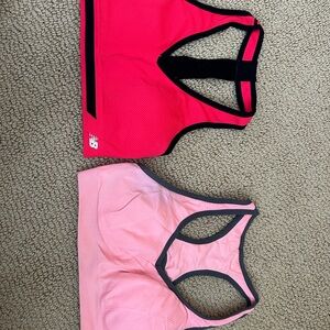 New Balance Hot Pink and Light Pink Racerback Sports Bra Duo PRICE IS FOR BOTH